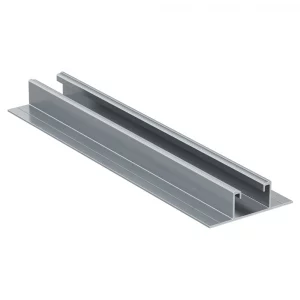 Micro-rail aluminio Solar Flat para instalación fotovoltaica industrial en chapa 400mm