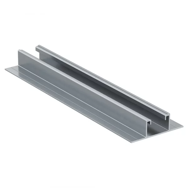 Micro-rail aluminio Solar Flat para instalación fotovoltaica industrial en chapa 400mm